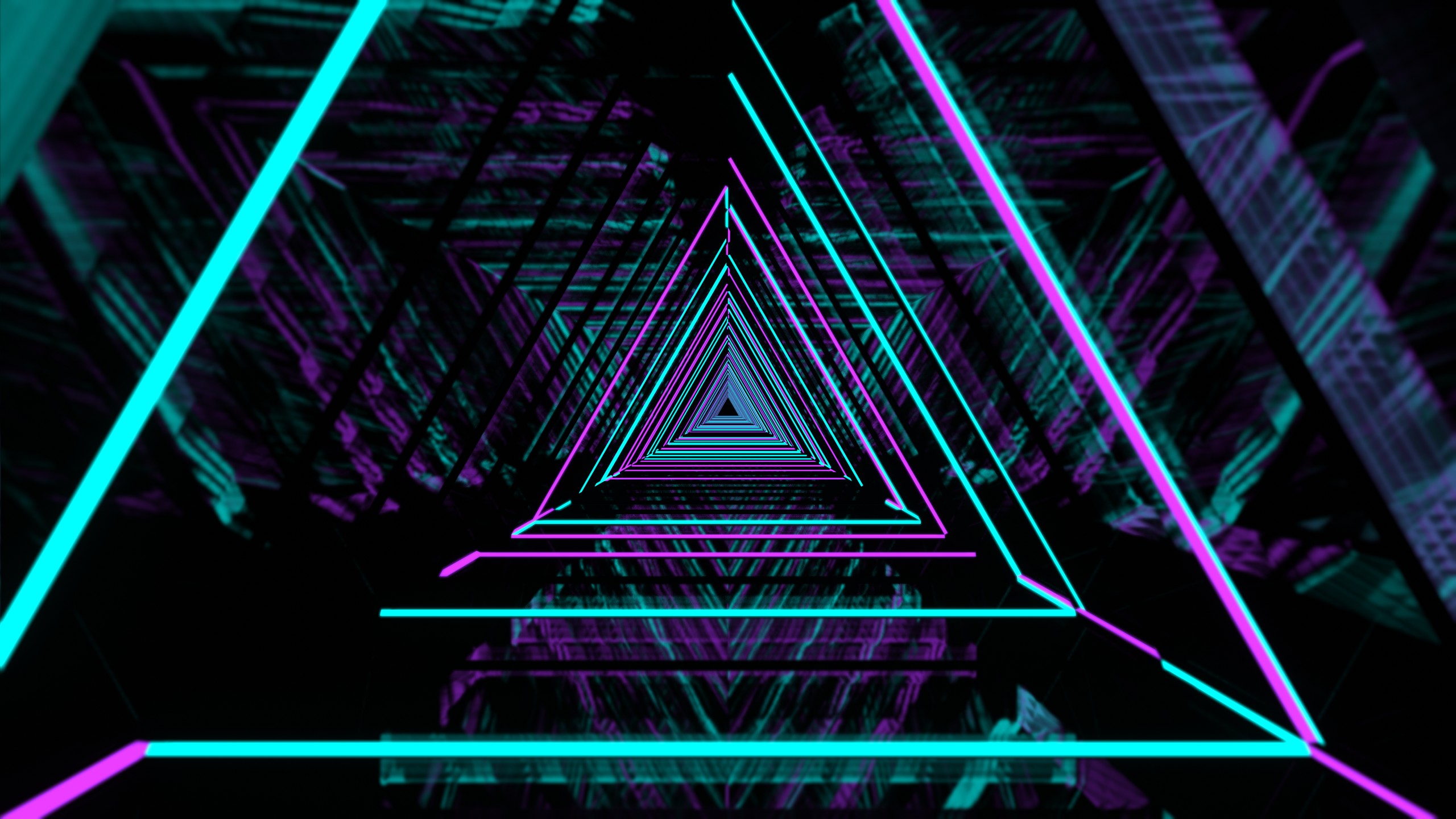 Reflected Cyan and Pink triangles pt1