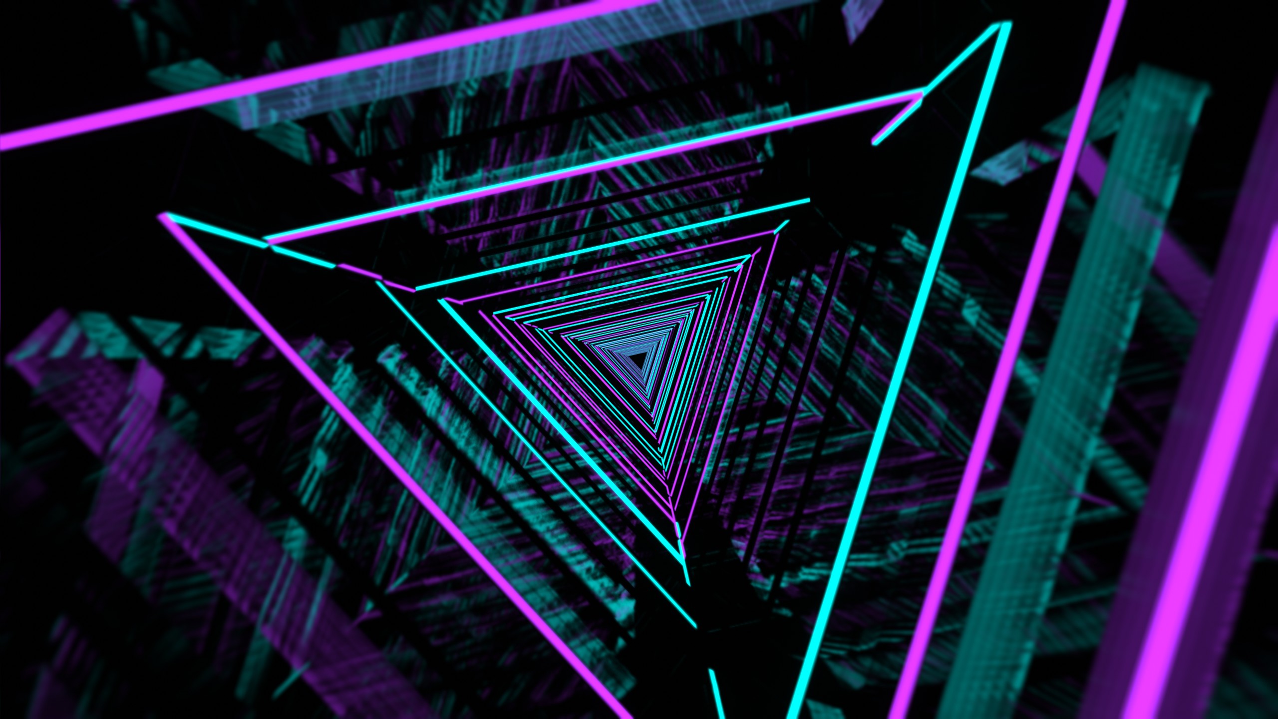 Reflected Cyan and Pink triangles pt2