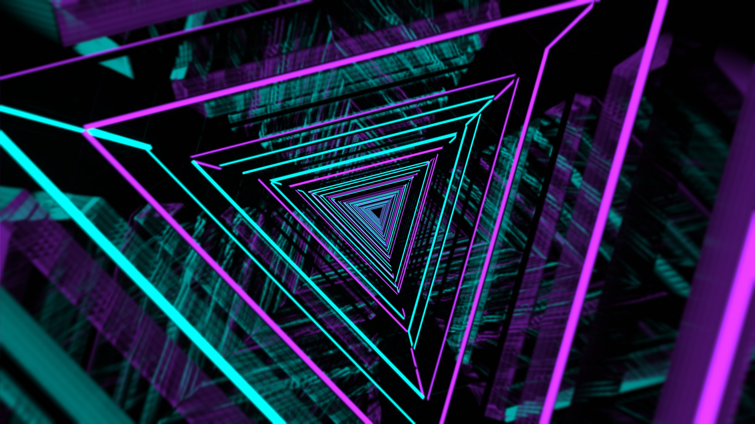 Reflected Cyan and Pink triangles pt3