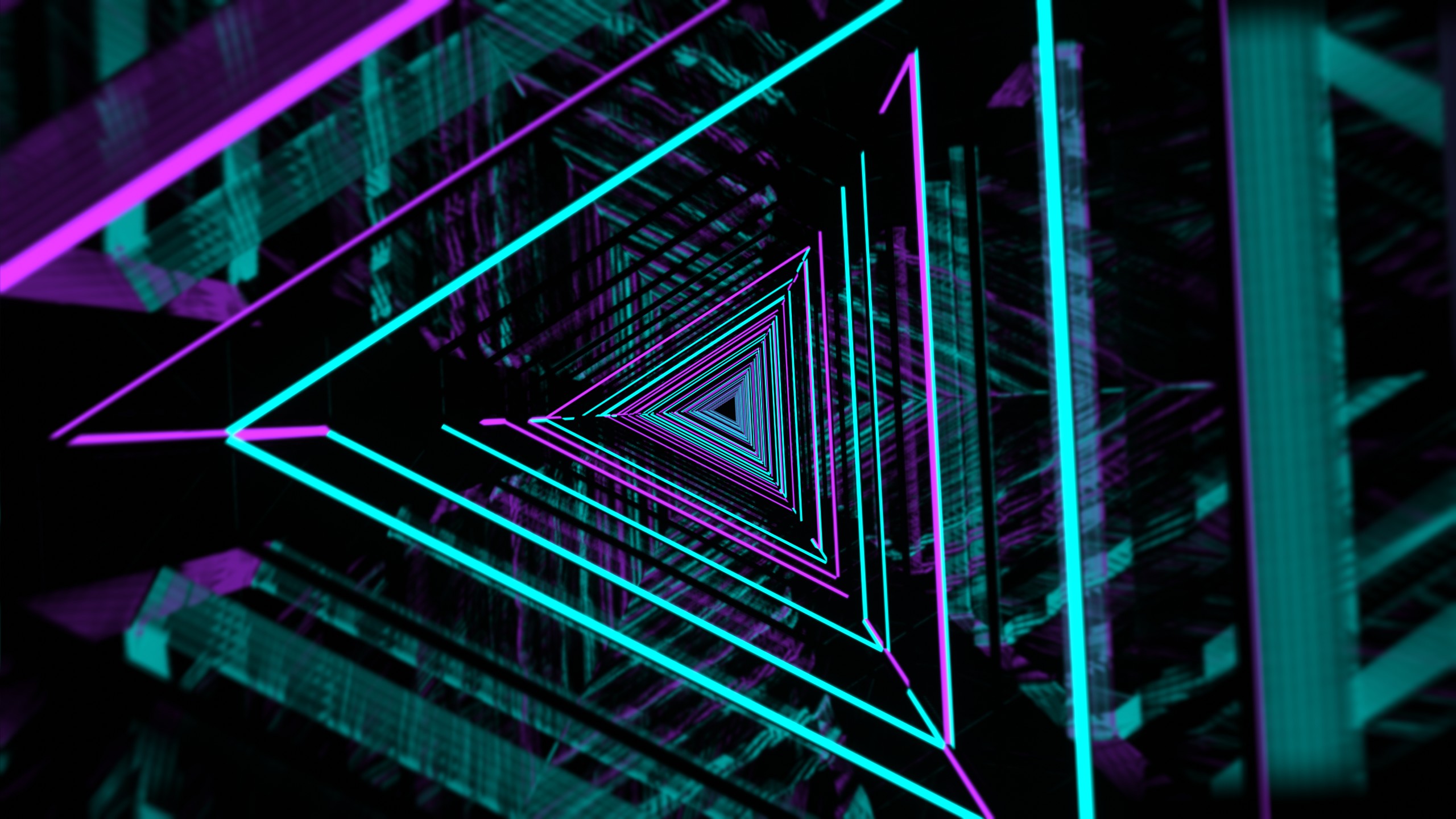 Reflected Cyan and Pink triangles pt4